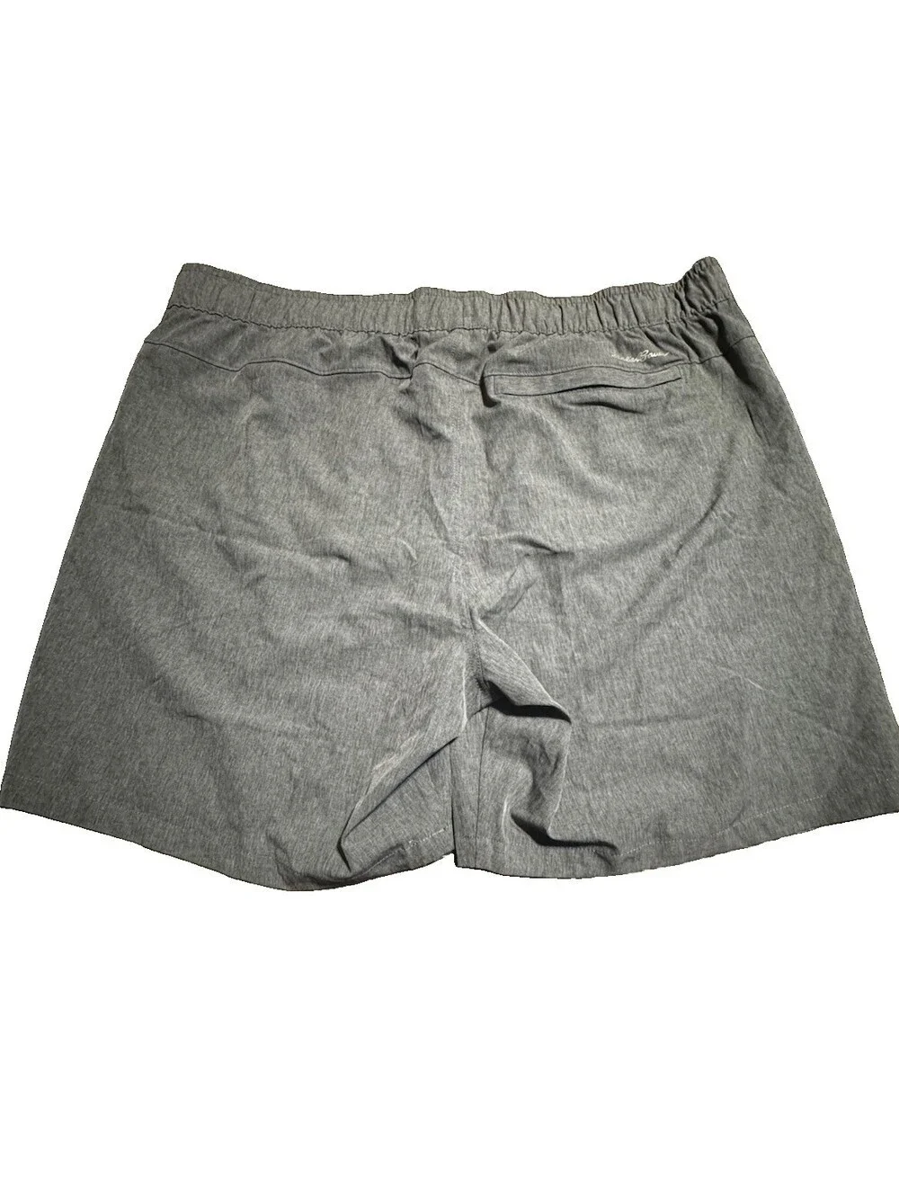 Eddie Bauer Mens Performance Shorts Gray Stretch Pull On 7” Inseam Pockets